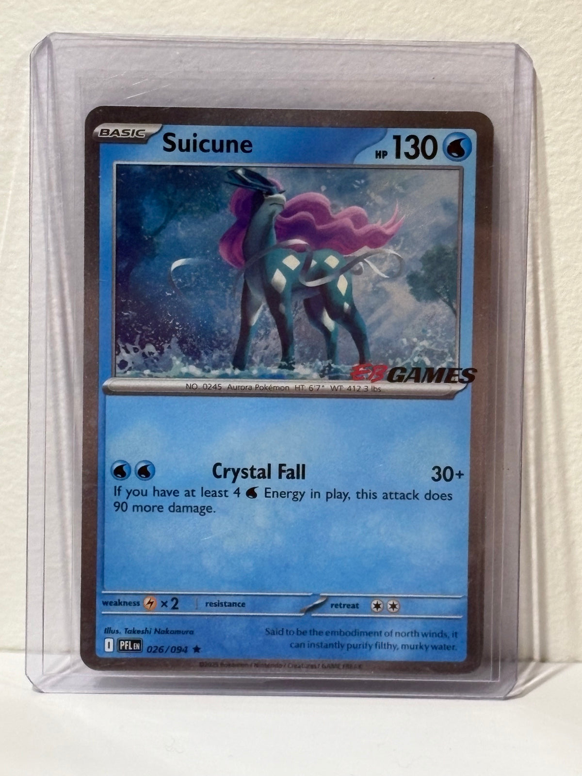 Suicune - EB GAMES - Stamp - Phantasmal Flames - Pokémon TCG